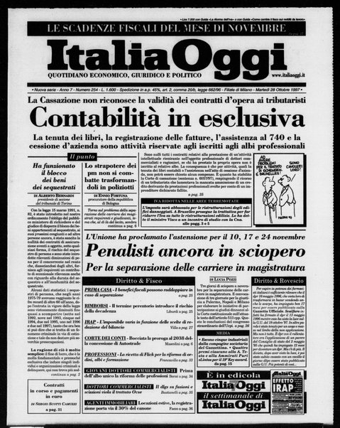 Italia oggi : quotidiano di economia finanza e politica